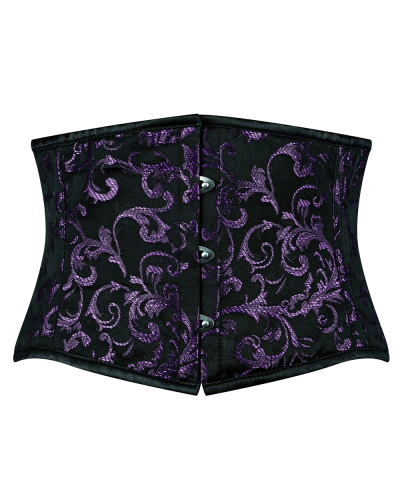 Aderlass Waist Corset Brocade Black-Purple