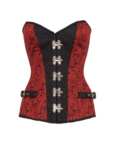 Aderlass Steampunk Corset Brocade Rot
