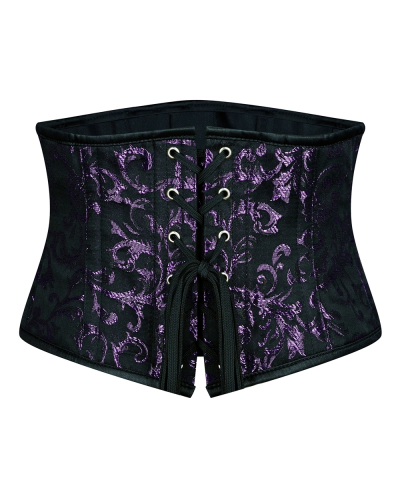 Aderlass Waist Corset Brocade Black-Purple