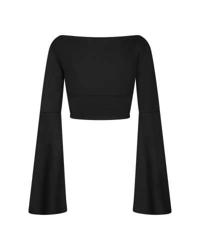 Aderlass Witch Crop Top Schwarz
