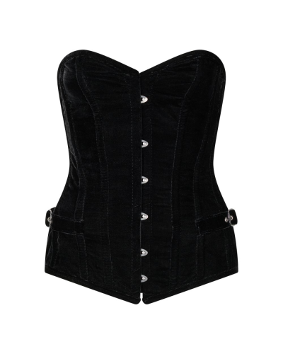 Aderlass Corset Velvet Schwarz