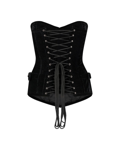 Aderlass Corset Velvet Schwarz