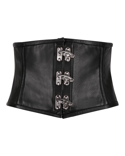 Aderlass Waist Corset Faux Leather black