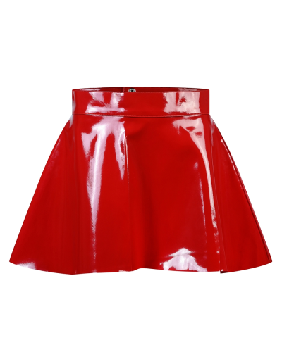 Aderlass Mini Skirt Shiny PVC red