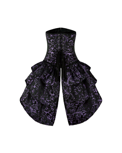 Aderlass Corset Mini Dress Black-Purple