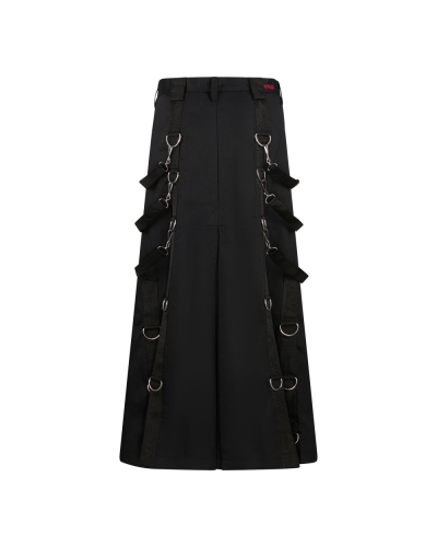 Aderlass Belt Skirt Denim Schwarz