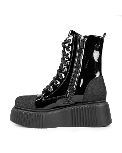 Altercore Dalia Vegan Black Patent,  Patent