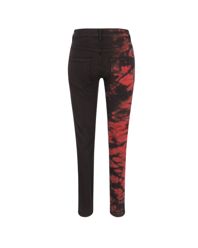 Aderlass Freak Pants Tie Dye Schwarz Rot