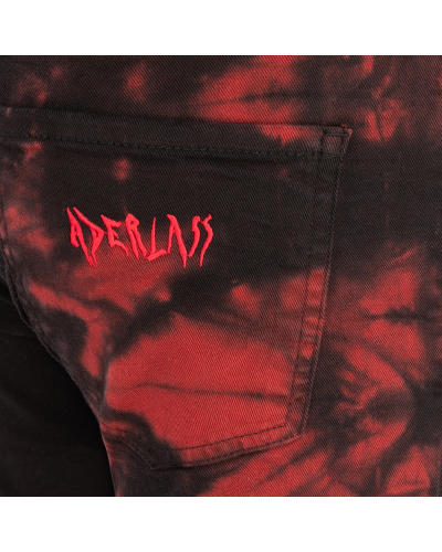 Aderlass Freak Pants Tie Dye Schwarz Rot