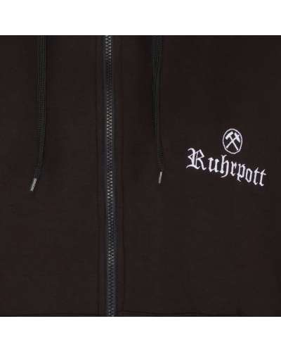 Mode Wichtig Zip Hoodie Kapuzen-Jacke RUHRPOTT black