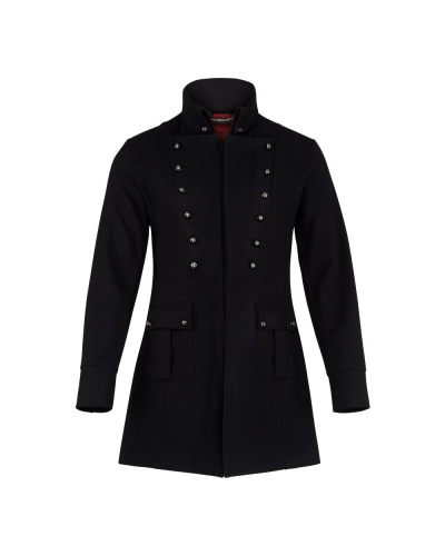 Aderlass Admiral Coat Wool Schwarz