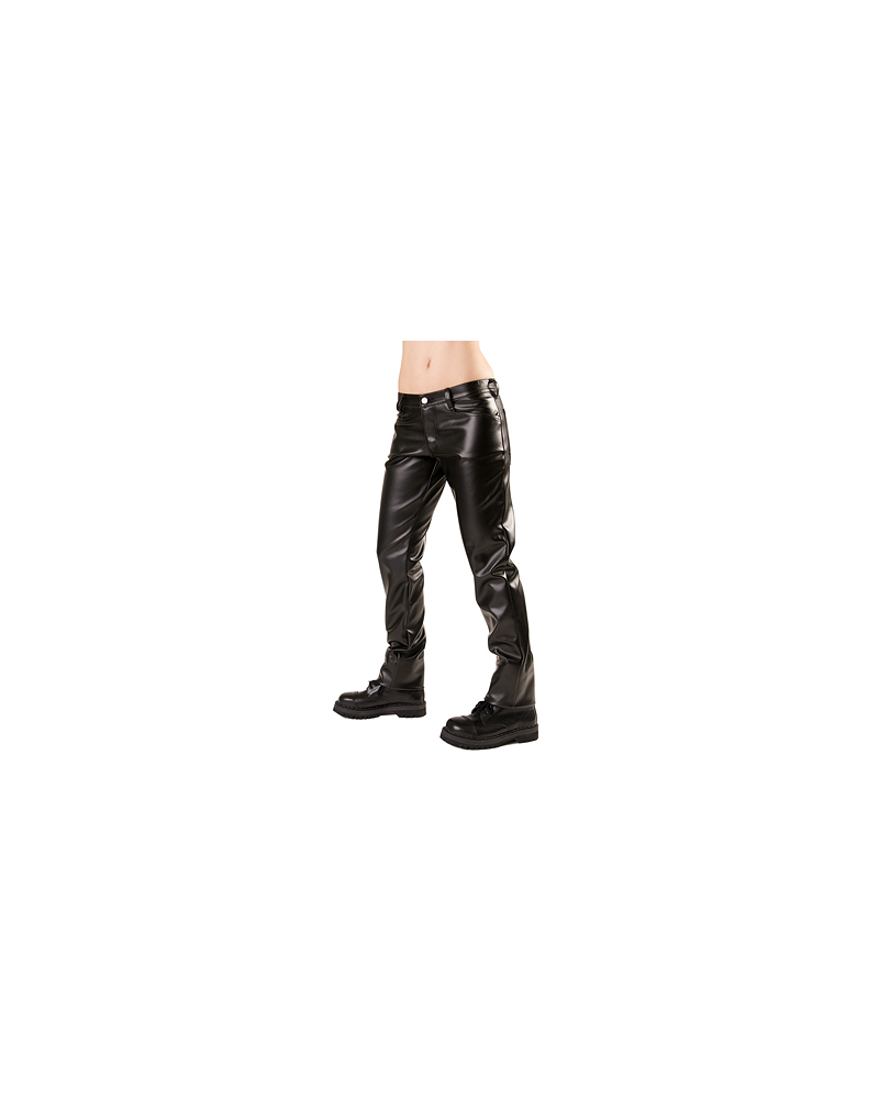 Black Pistol Close Pants Leatherette Schwarz