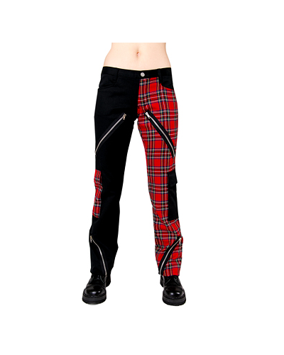 Black Pistol Freak Pants Tartan black red