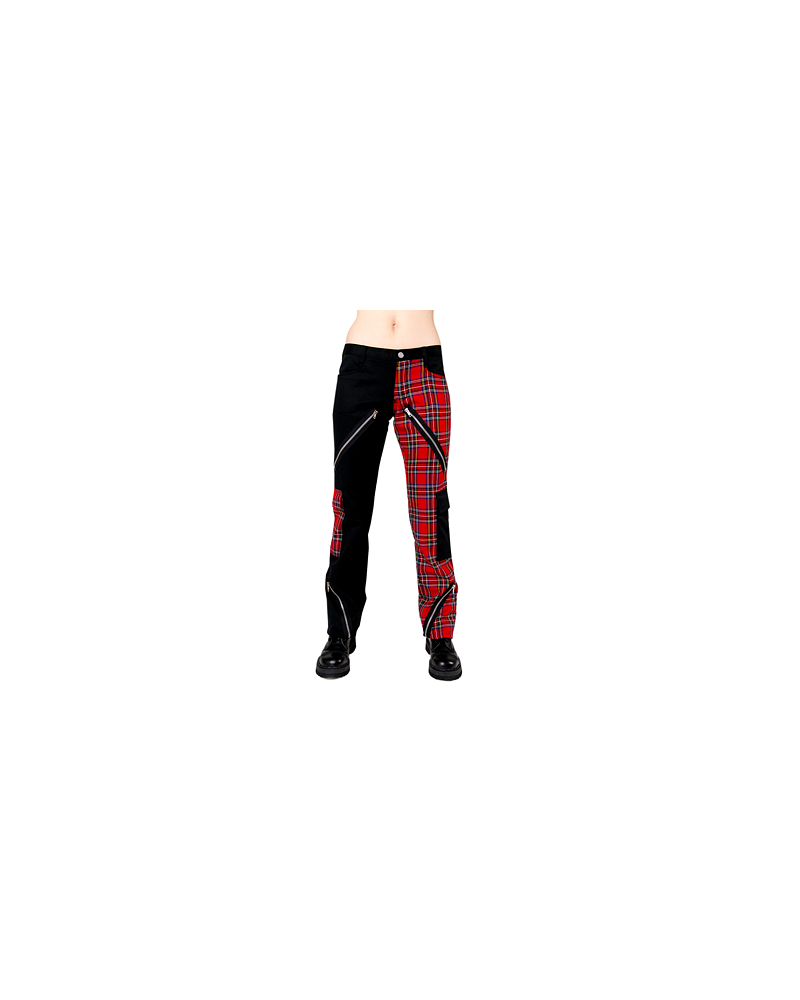 Black Pistol Freak Pants Tartan Schwarz Rot