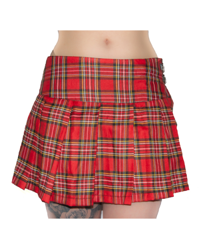 Black Pistol Buckle Mini Tartan Red Green