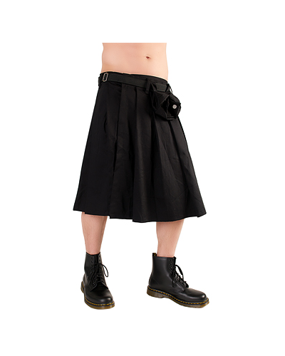 Black Pistol Short Kilt Denim black