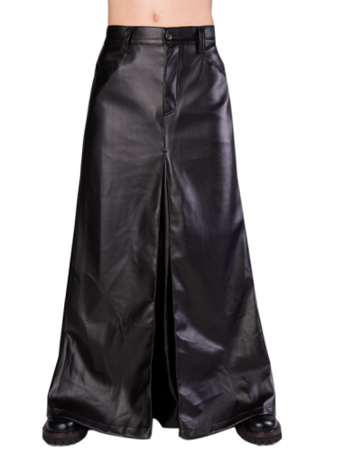 Black Pistol Men Skirt Leatherette black