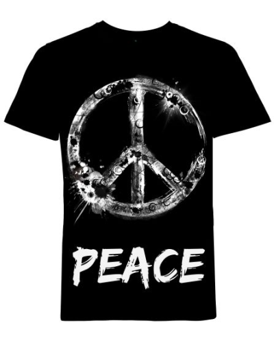 Mode Wichtig T-Shirt PEACE black