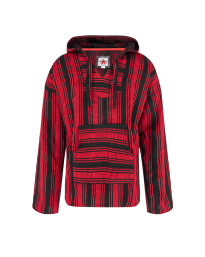 Black Pistol Baja Hoodie Wool Schwarz Rot