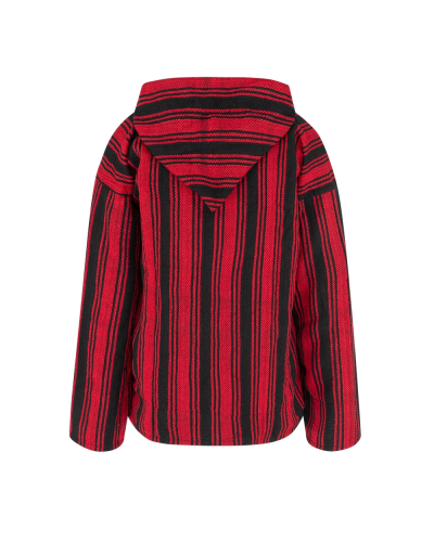 Black Pistol Baja Hoodie Wool Schwarz Rot