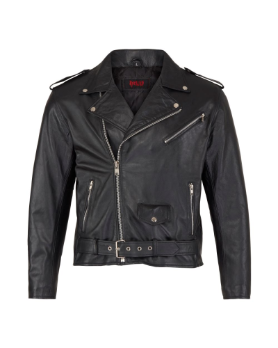 Aderlass Mens Biker Jacket Leather black