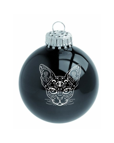 Aderlass Christbaumkugeln Set 4 Glaskugeln Schwarz