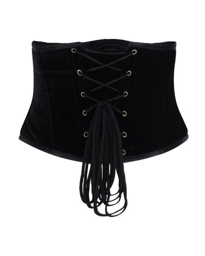 Aderlass Steampunk Waist Corset Velvet black