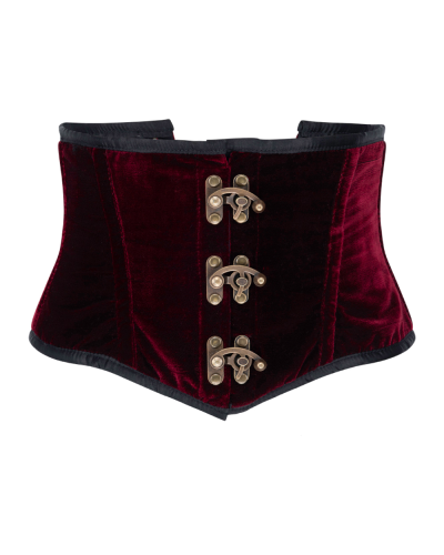 Aderlass Steampunk Waist Corset Velvet Bordeaux