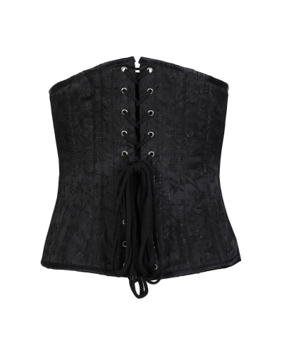 Aderlass Underbust Corset Brocade Schwarz