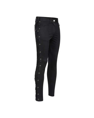 Aderlass Skinny Pants Laced Up Denim black
