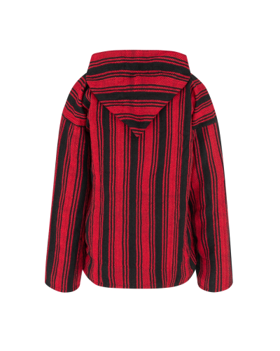 Black Pistol Baja Hoodie Wool black red