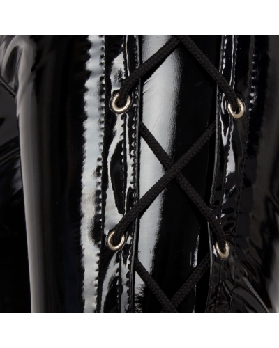 Aderlass Skinny Pants Laced Up Shiny PVC black