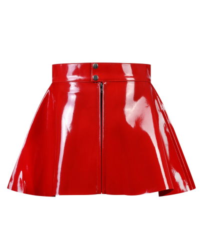 Aderlass Mini Skirt Shiny PVC red