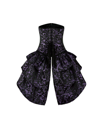 Aderlass Corset Mini Dress Black-Purple