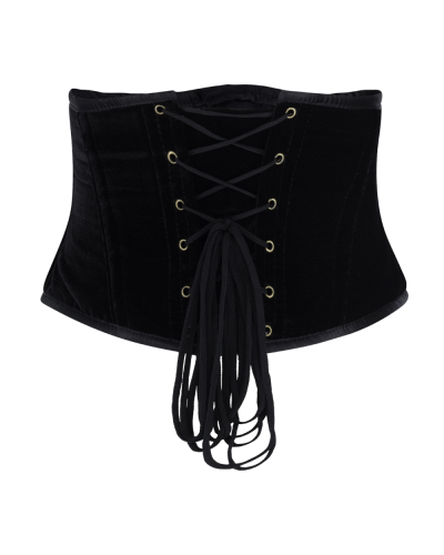 Aderlass Steampunk Waist Corset Velvet black
