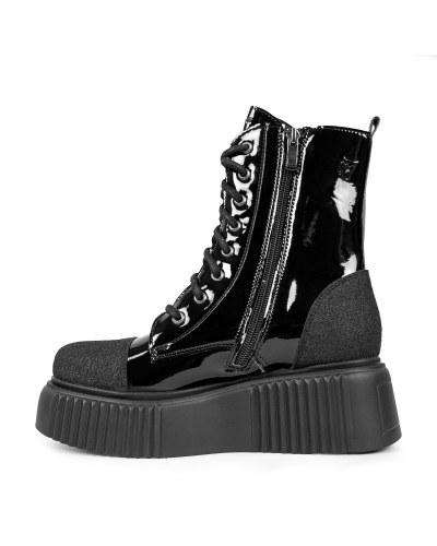 Altercore Dalia Vegan Black Patent,  Patent