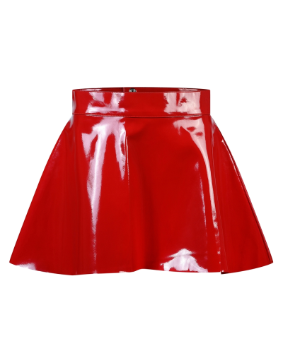 Aderlass Mini Skirt Shiny PVC red