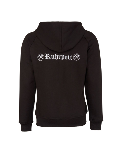 Mode Wichtig Zip Hoodie Kapuzen-Jacke RUHRPOTT black