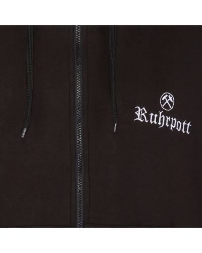 Mode Wichtig Zip Hoodie Kapuzen-Jacke RUHRPOTT black