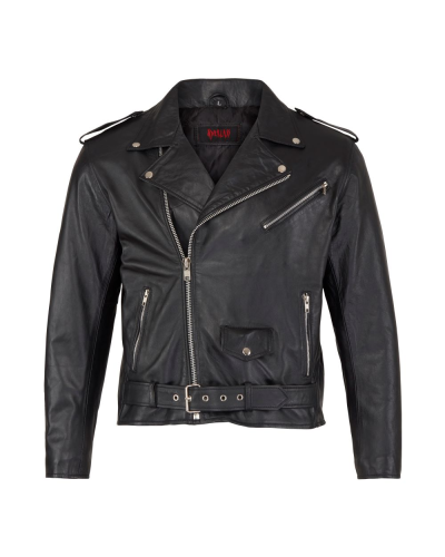 Aderlass Mens Biker Jacket Leather black