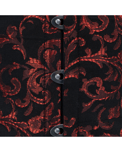 Aderlass Waist Corset Brocade black red