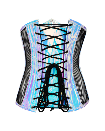 Aderlass Underbust Corset Holo Silver-Pink