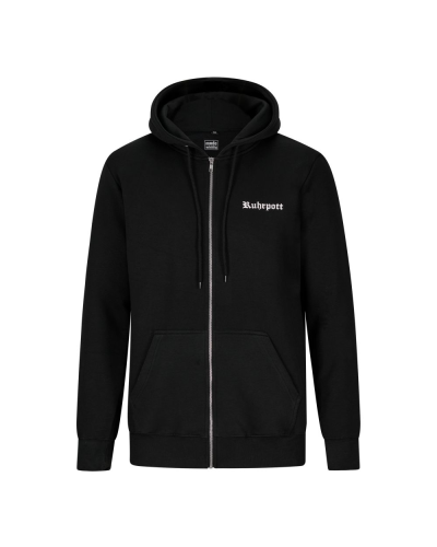 Mode Wichtig Zip Hoodie RUHRPOTT Auf Kohle geboren black