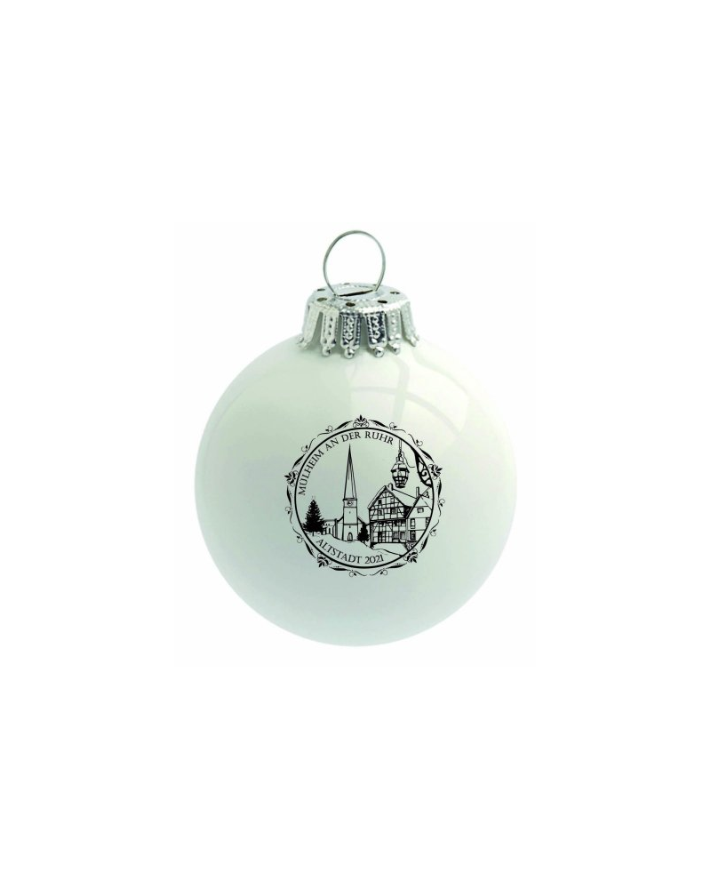 Christbaumkugel Mülheim Altstadt Glaskugel White
