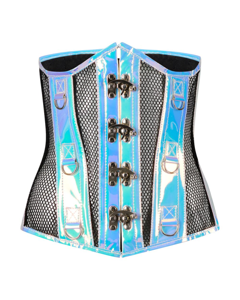 Aderlass Underbust Corset Holo Silver-Pink