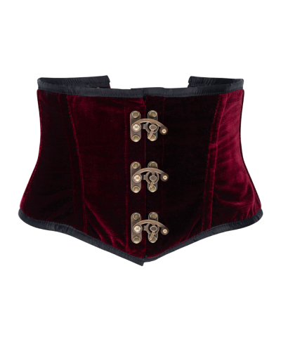 Aderlass Steampunk Waist Corset Velvet Bordeaux