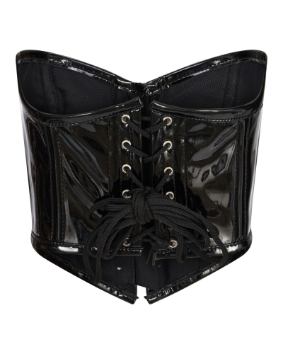 Aderlass Bustier Shiny PVC black