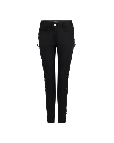 Aderlass Skinny Pants Laced Up Denim black