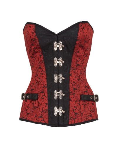Aderlass Steampunk Corset Brocade red