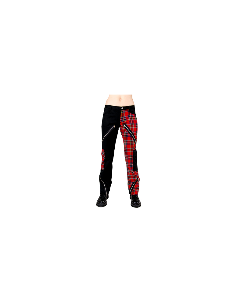 Black Pistol Freak Pants Tartan black red